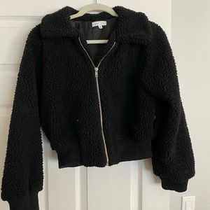 Fuzzy black jacket